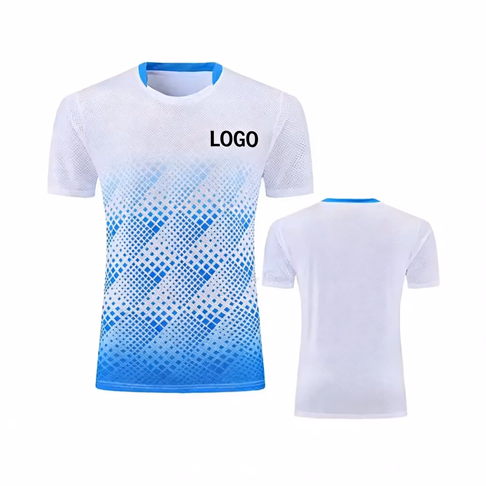 OEM High Quality Custom LOGO Sublimed Print Badminton Jersey Quick Drying Men's Badminton Shirts Tennis Jersey
