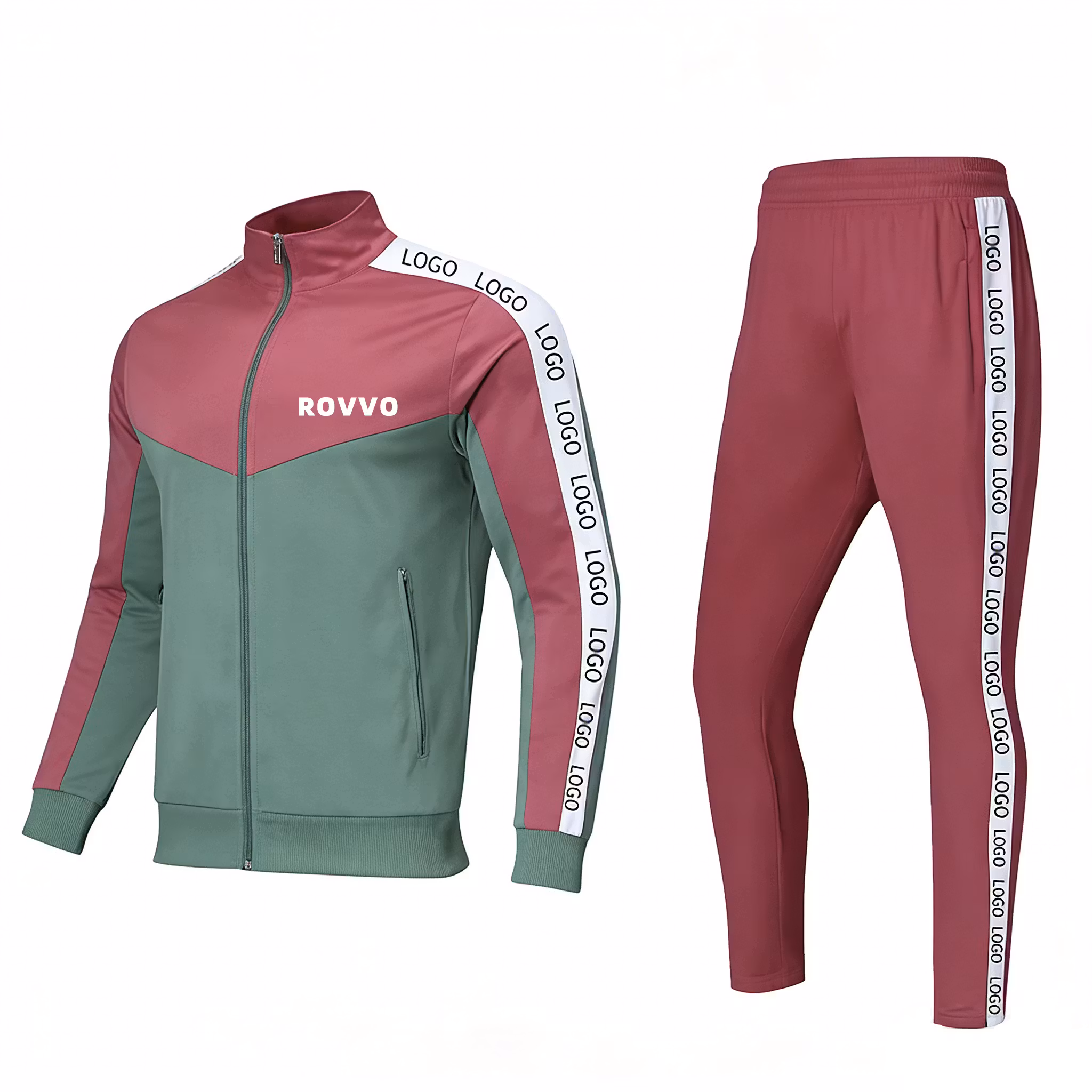 Customized Football Jersey Set 100% Polyester Soccer Jersey Sportswear Full Zip Soccer Uniforms Kit for Men